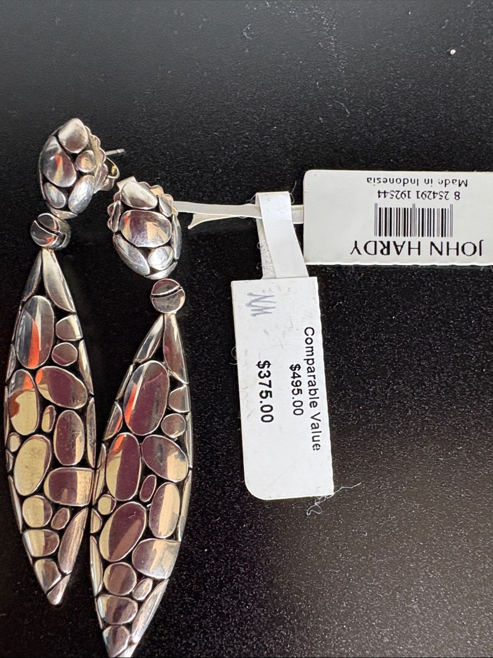 John Hardy Silver Mosaic Drop Earrings
